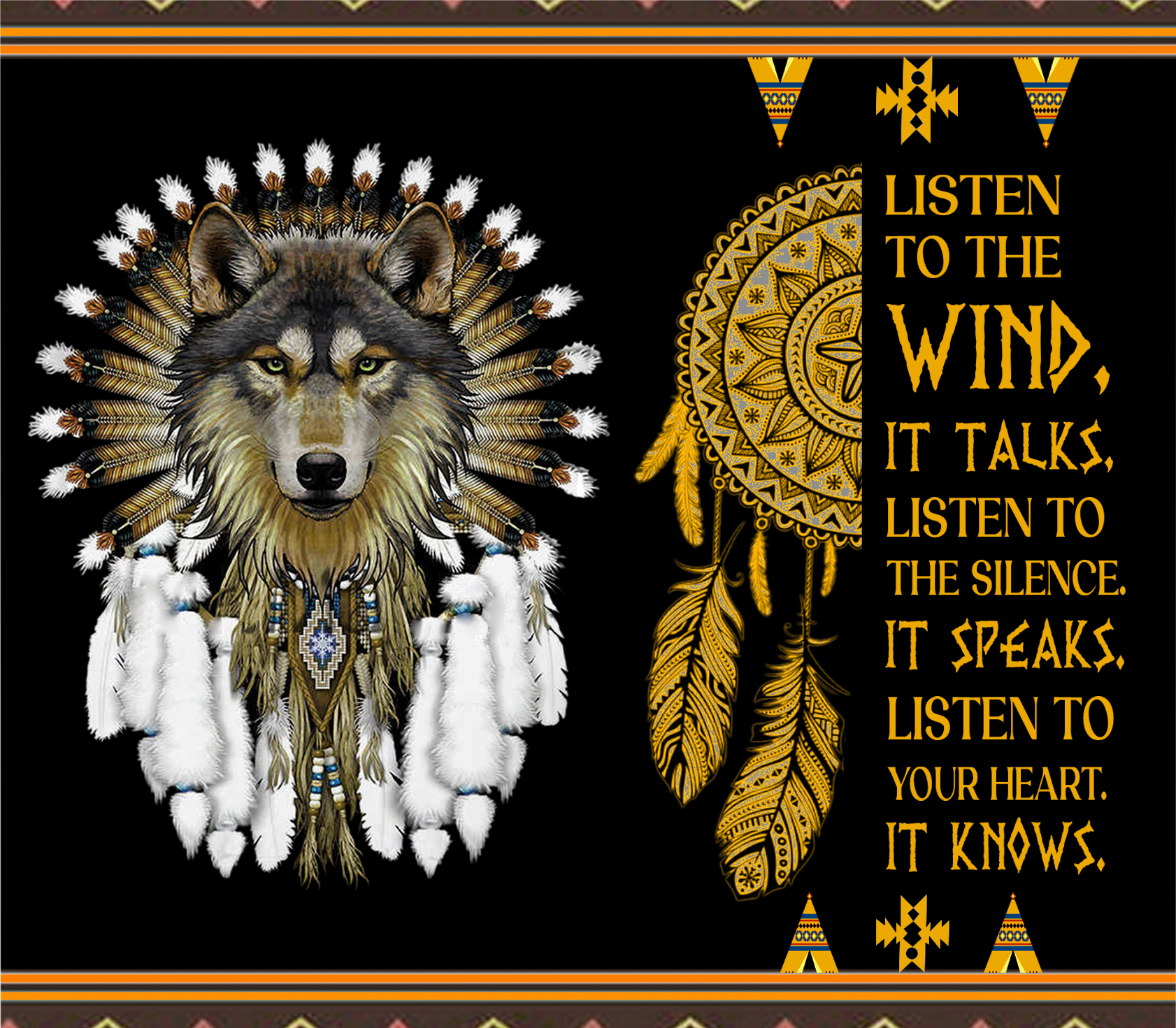 listen to the wind 20oz Tumbler - Image 2