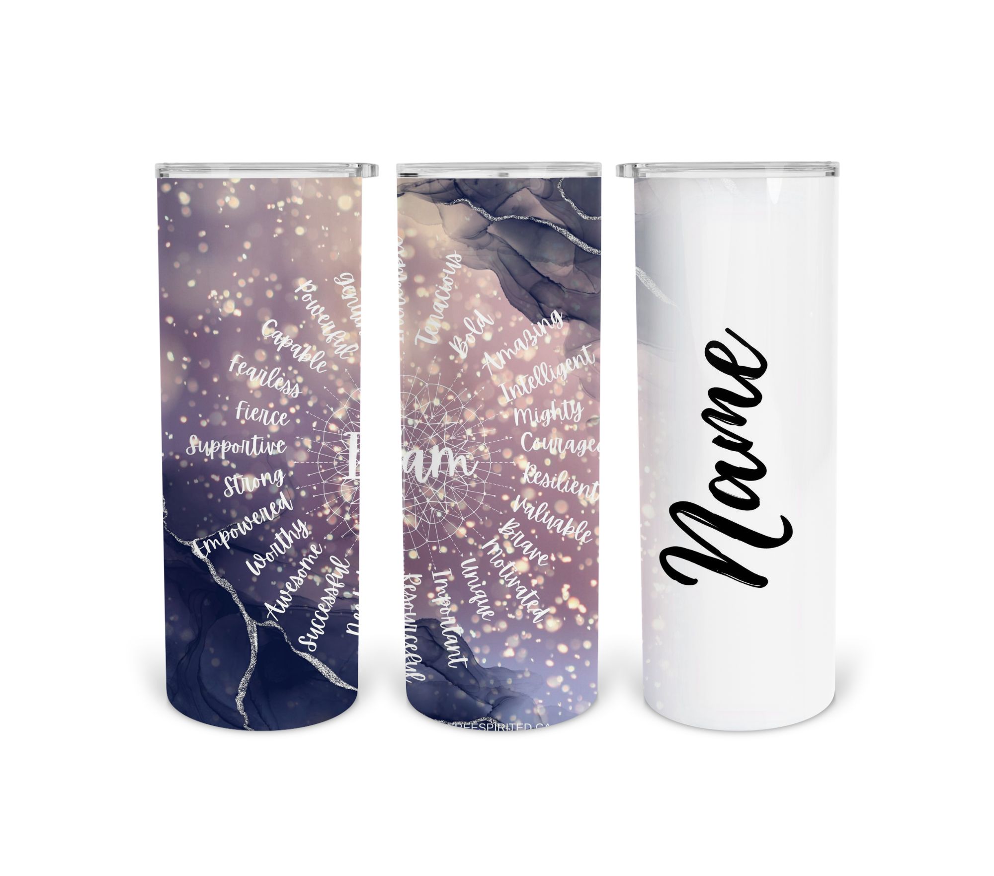 I am circular affirmation galaxy 20oz Tumbler - Image 2